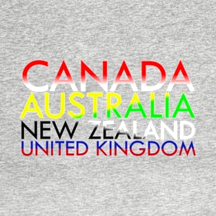 CANZUK: Countries with National Colours T-Shirt